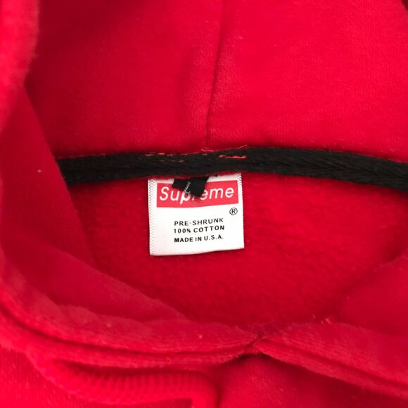 Supreme Youth Sleeve Patch Box Logo Hoodie Sweatshirt Kangaroo Pocket - Picture 8 of 11